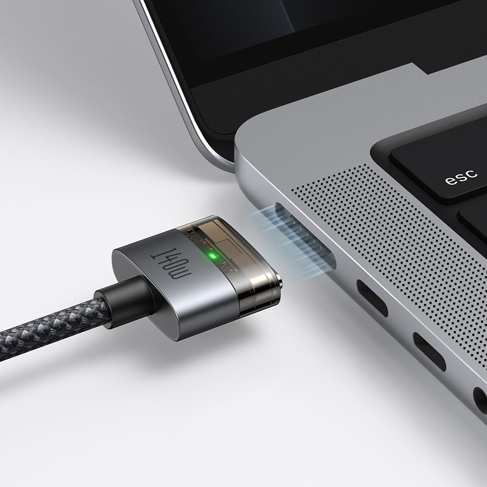 Mcdodo - Magnetic Cable (CA-2070) - USB-C to MagSafe 3, 140W, LED Indicator, 2m - Black