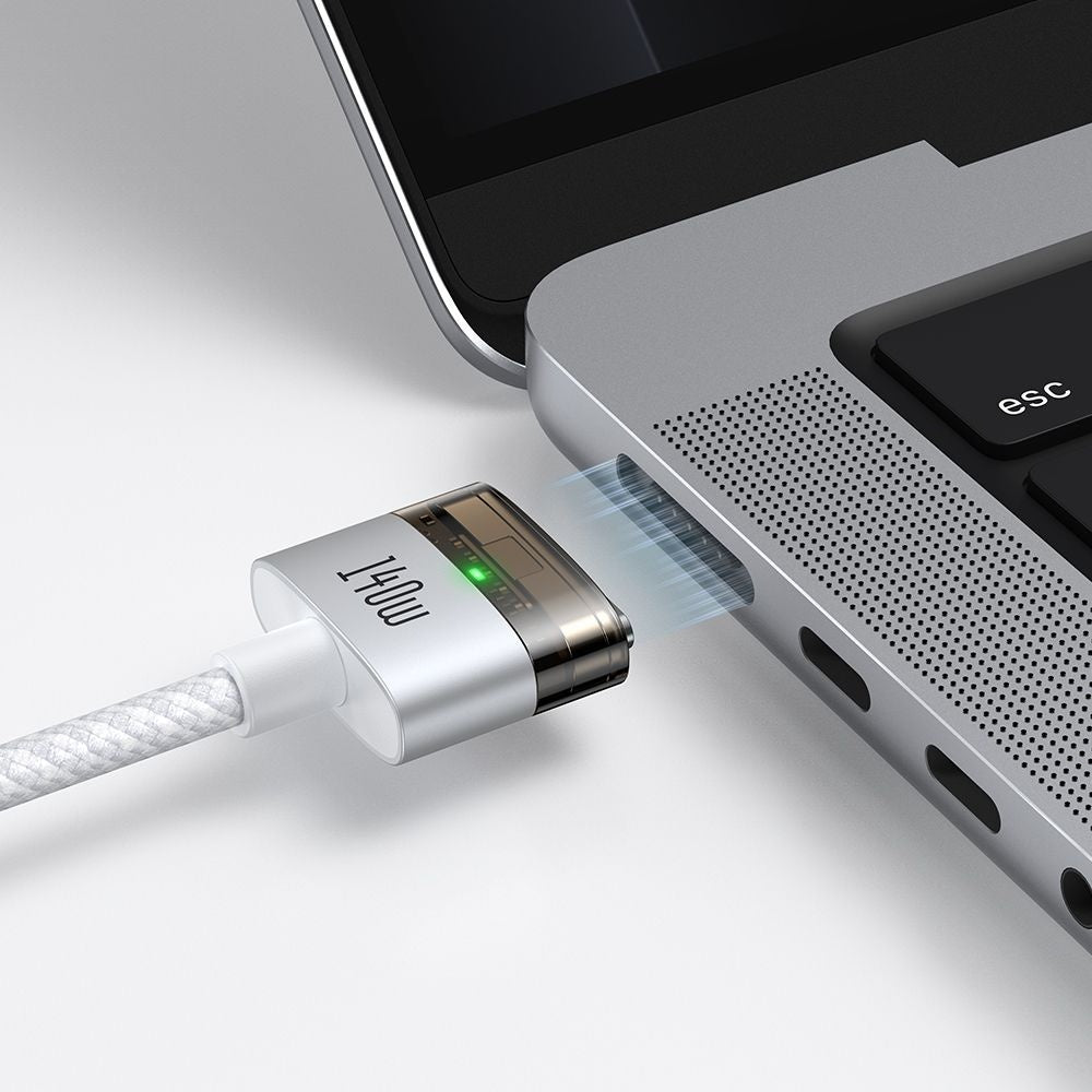 Mcdodo - Magnetic Cable (CA-2071) - USB-C to MagSafe 3, 140W, LED Indicator, 2m - White