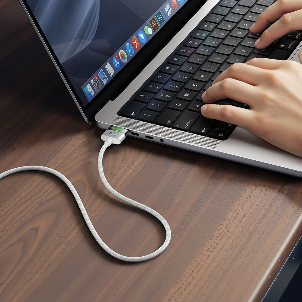 Mcdodo - Magnetic Cable (CA-2071) - USB-C to MagSafe 3, 140W, LED Indicator, 2m - White