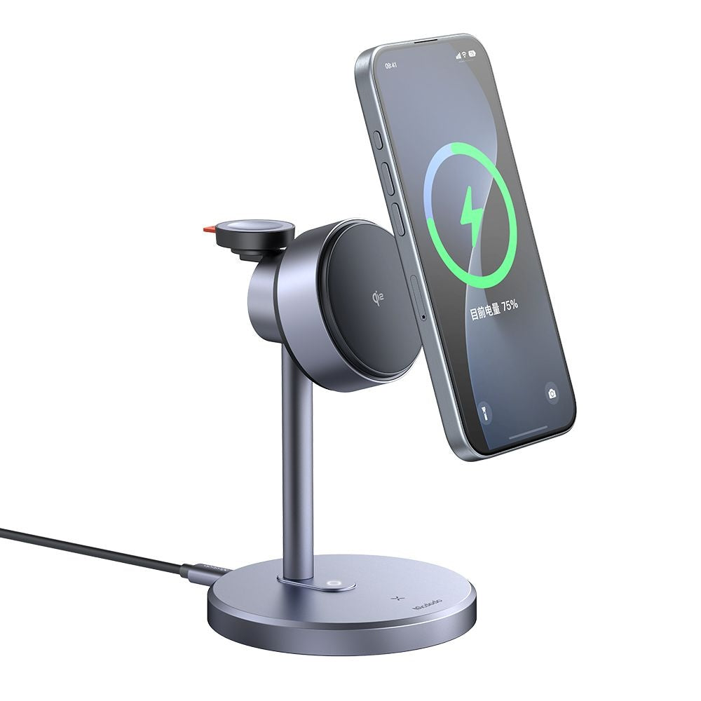 Mcdodo - Wireless Charging Station Black Swan Series (CH-2462) - with Wall Charger, Magnetic, for Apple, 22.5W, Qi2 - Bl