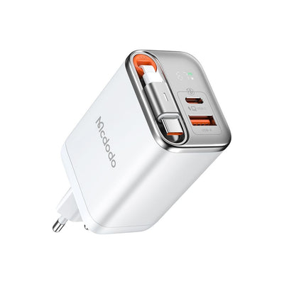 Incarcator Mcdodo (CH-4103), USB-A/C, 67W, Cablu Retractabil, Alb