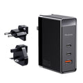 Mcdodo - Universal Travel Adapter Nuc AR Power Series (CH-8101 Pro) - UK/US/EU Plug, 2x Type-C, USB-A, 100W, GaN - Black