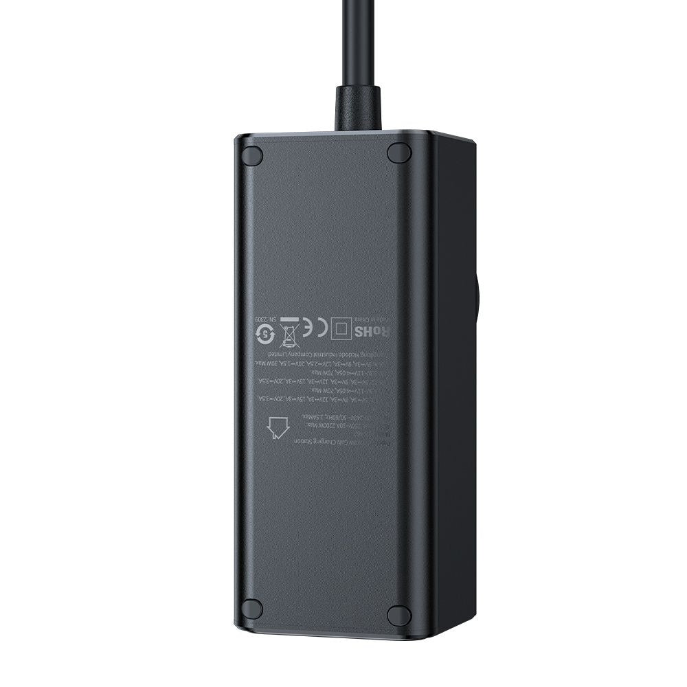 Mcdodo - 4in1 Extension Cord Super Cube Series (CH-4620) - Schuko, 2x Type-C, USB-A, 70W, GaN Technology, 1.5m - Black