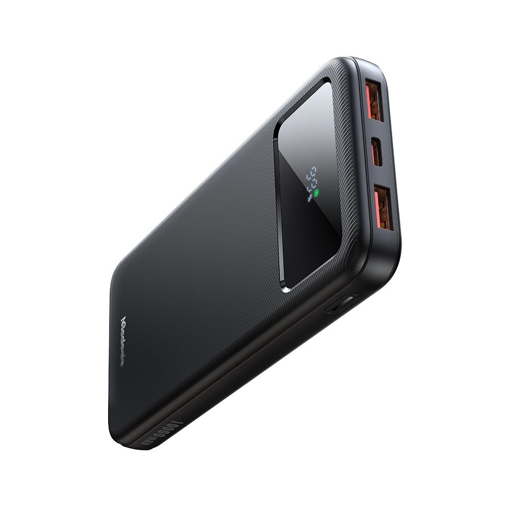 Mcdodo - Power Bank (MC-4220) - Type-C + 2x USB-A Ports, 10000mAh, 22.5W, LED Display - Black