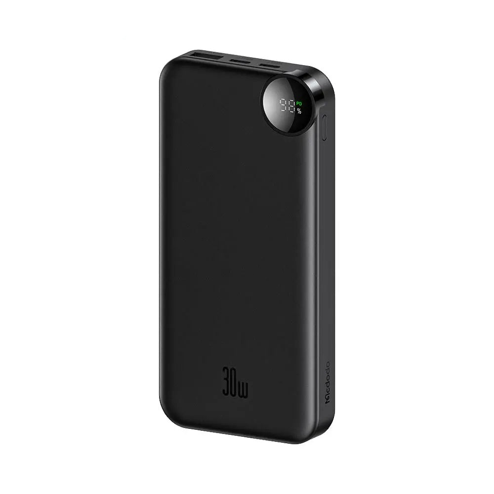 Mcdodo - Power Bank (MC-3850) - USB, 2x Type-C, 10000mAh, 30W, LED Display - Black