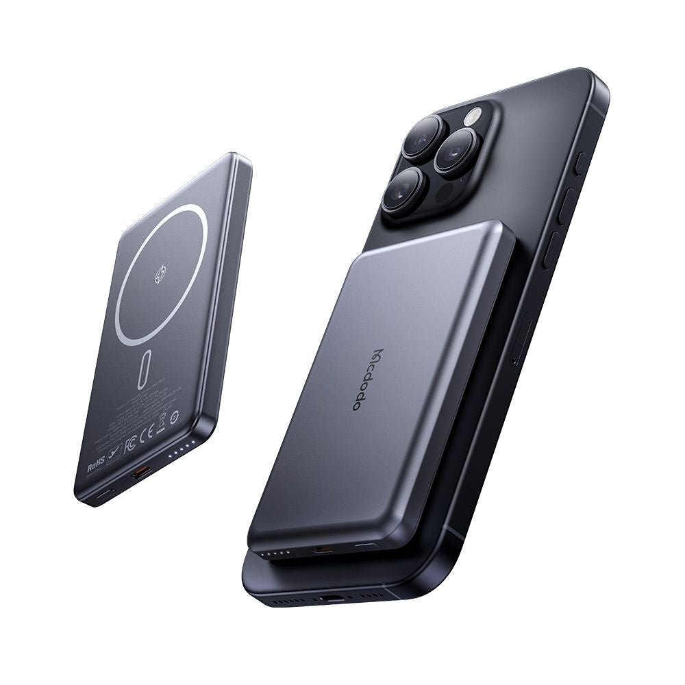 Mcdodo - Magnetic Power Bank Meta Series (MC-4641) - 5000mAh, 20W, Ultra-Thin Design - Black