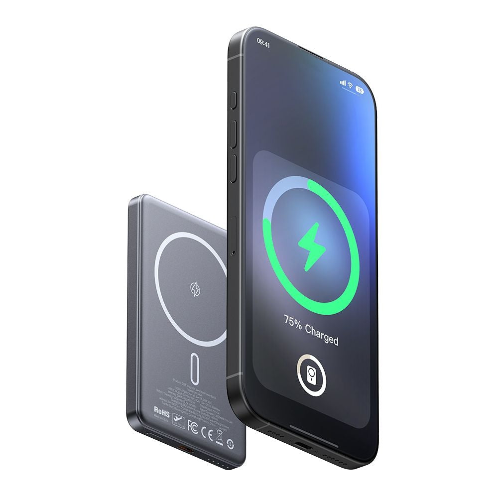 Mcdodo - Magnetic Power Bank Meta Series (MC-4641) - 5000mAh, 20W, Ultra-Thin Design - Black