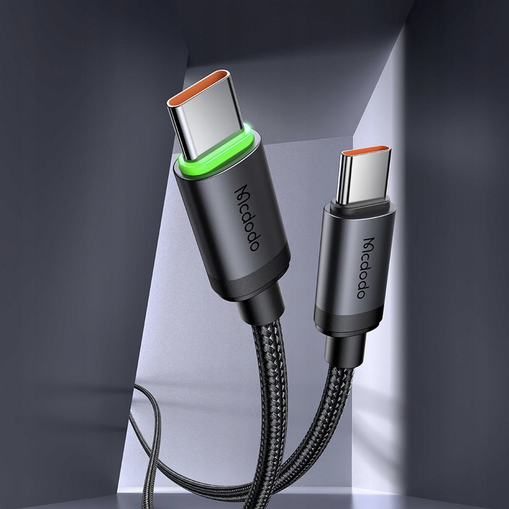 Mcdodo - Data Cable (CA-4410) - USB-C to USB-C, Nylon Braided, Aluminum Alloy, PD60W, 1m - Black