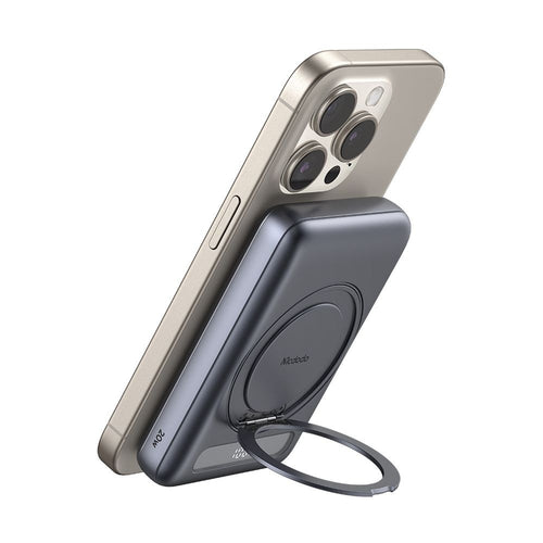 Mcdodo - Magnetic Power Bank Meta Series (MC-8371) - Built-in 360° Ring Stand, 10000mAh, 20W, Digital Display - Dark Gre