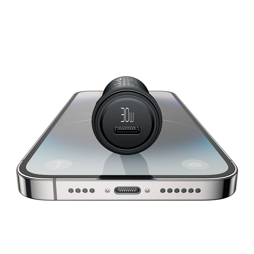 Mcdodo - Car Charger Obsidian Series (CC-7491) - Type-C, PD30W, Smart IC, Mini Size, 1.2m - Black