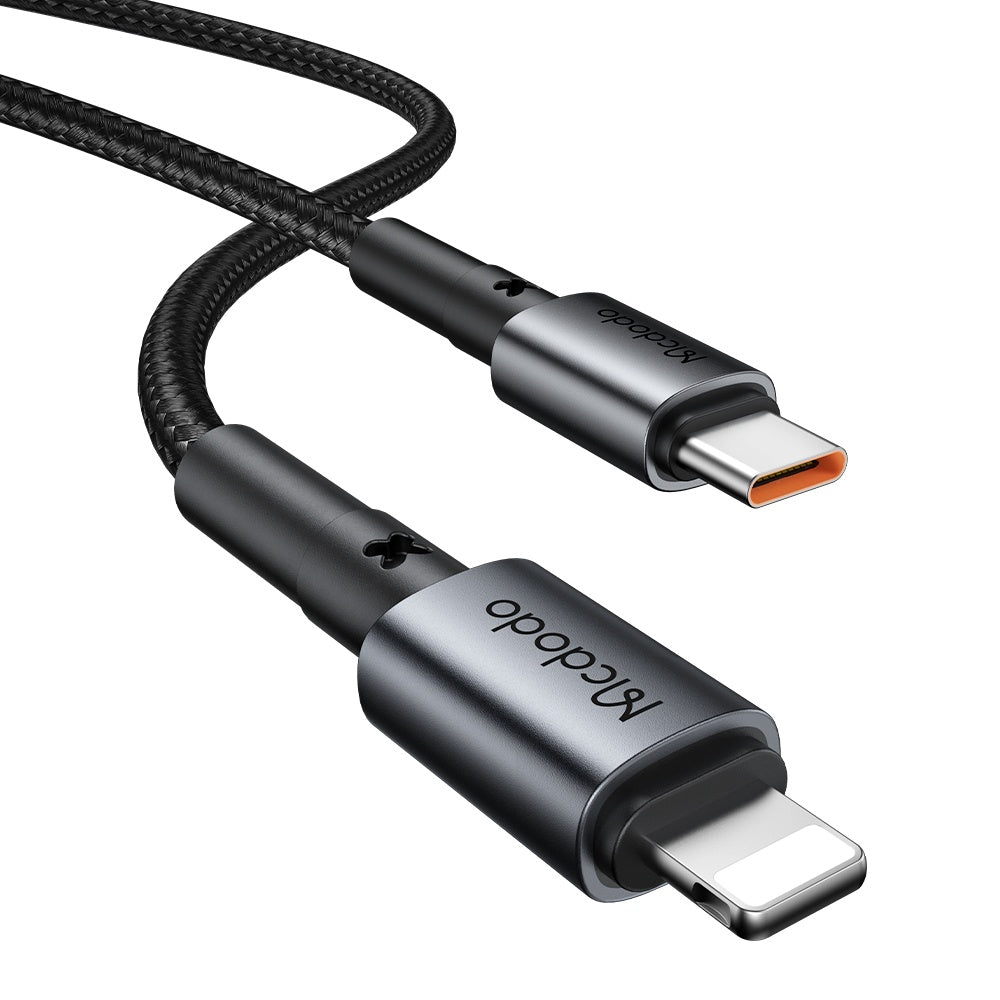 Mcdodo - Car Charger Obsidian Series (CC-7492) - Type-C to Lightning Cable Included, PD30W, Smart IC, Mini Size, 1.2m - 