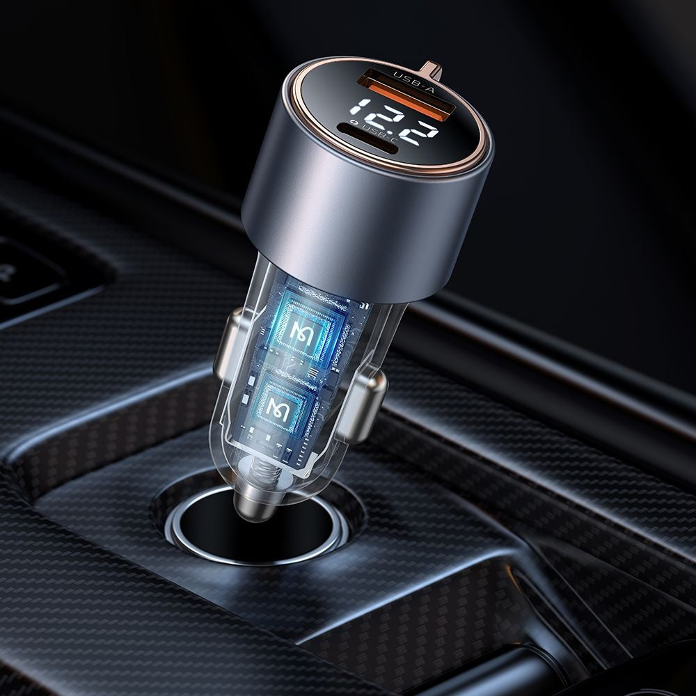 Mcdodo - Car Charger Venus Series (CC-3690) - Dual Port, Fast Charger, PD75W, Digital Display, 12-24V - Black