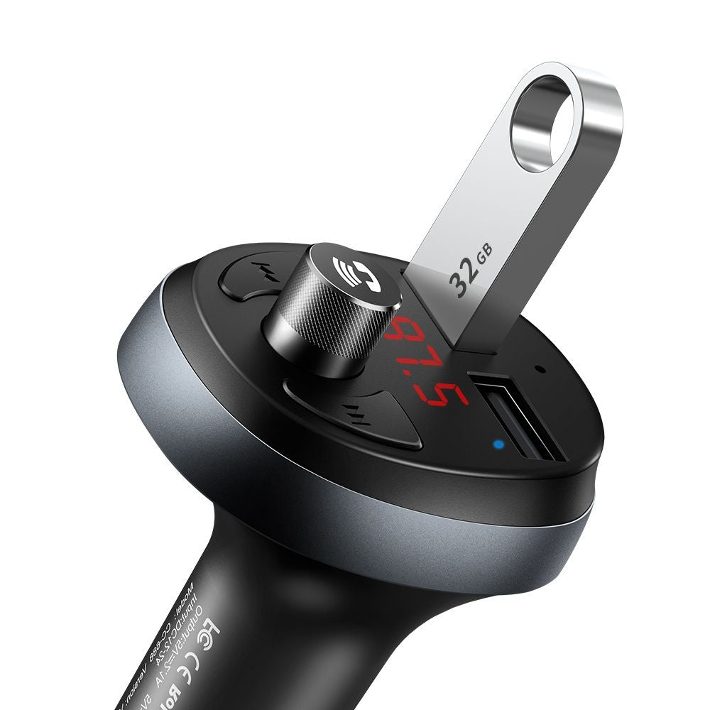 Mcdodo - FM Modulator with Car Charger (CC-6880) - 2x USB-A, with LED Display, 2.1A - Black