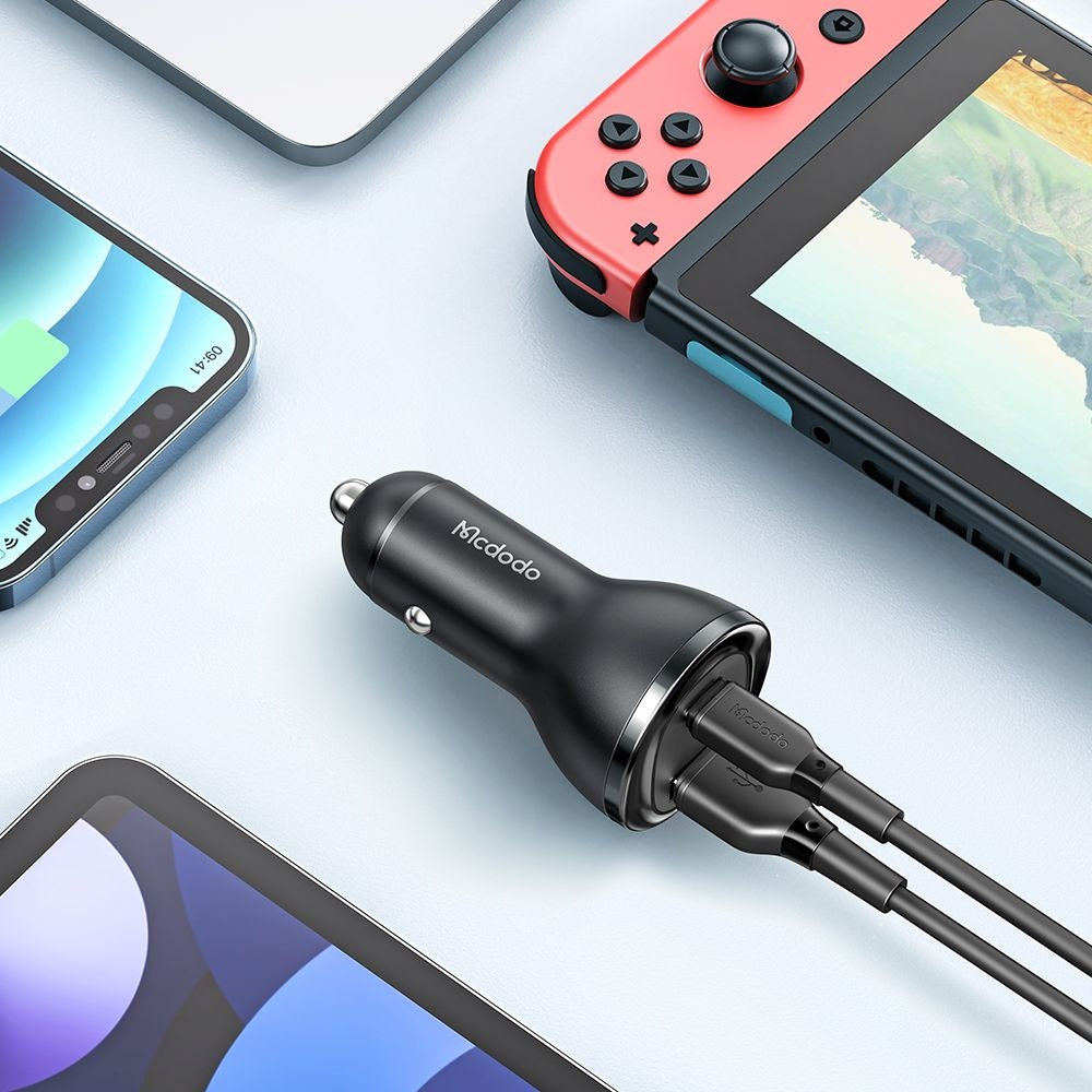 Mcdodo - Car Charger (CC-5670) - Dual Port, 95W, Fast Charge, Smart LED Digital Display - Black