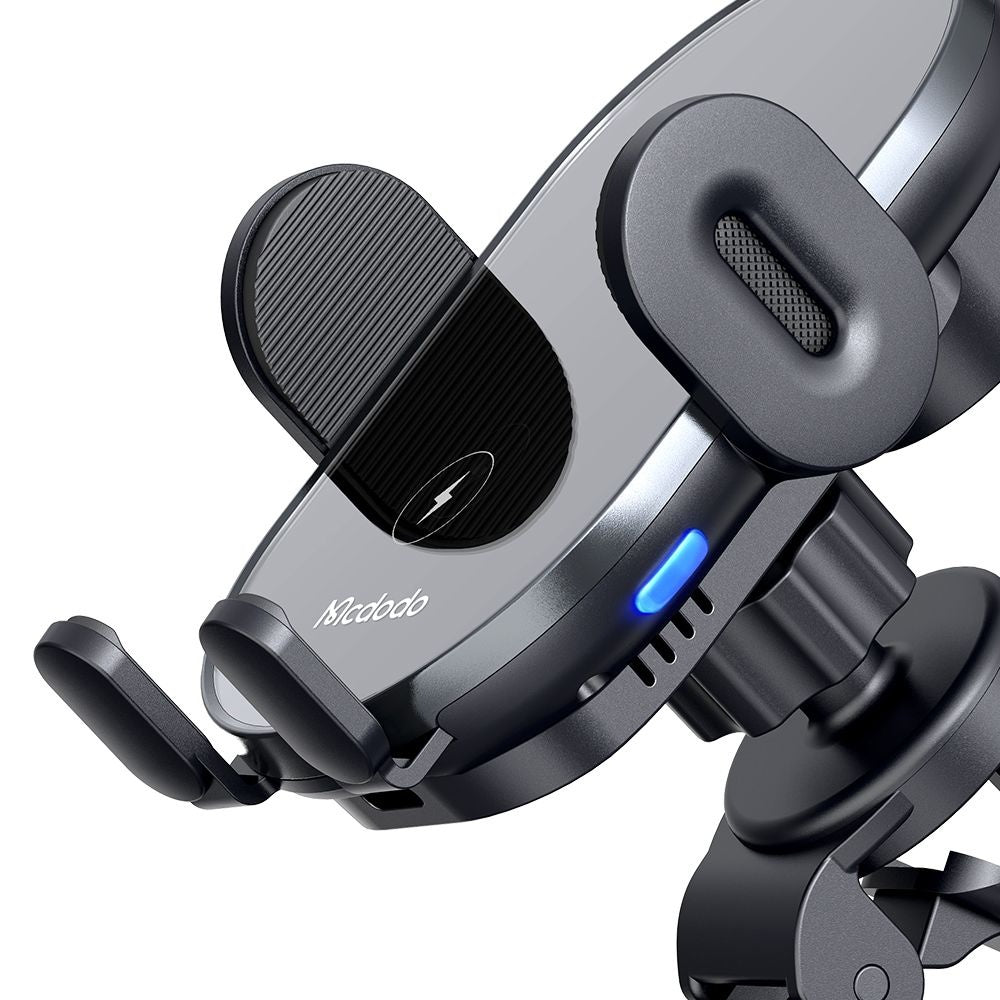 Mcdodo - Car Holder with Wireless Charging (CH-1600) - for Air Vent/Dashboard, Dual Coil, Qi2 15W, One-Hand Operation - 