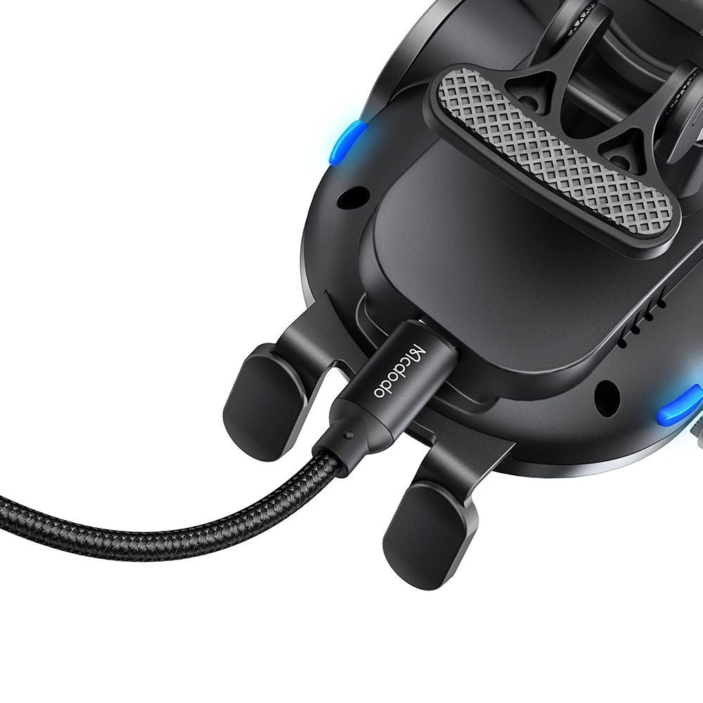 Mcdodo - Car Holder with Wireless Charging (CH-1600) - for Air Vent/Dashboard, Dual Coil, Qi2 15W, One-Hand Operation - 