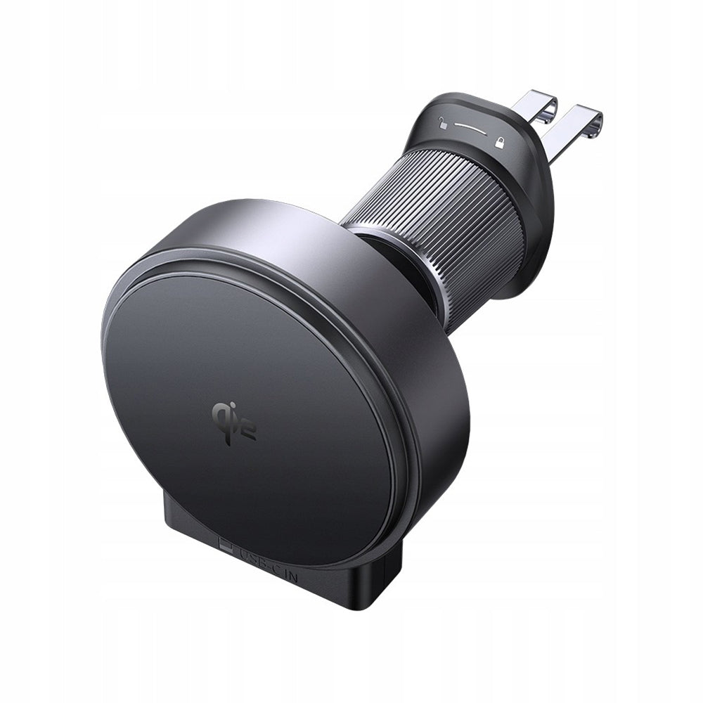 Mcdodo - Car Holder with Wireless Charging (CH-0090) - for Air Vent, 15W, Qi2, Built-in Retractable Cable - Black