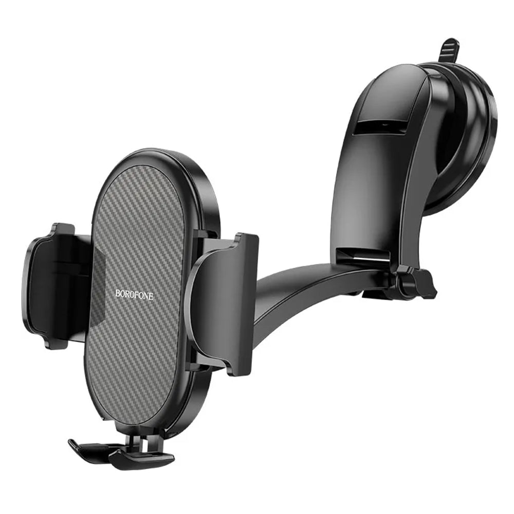 Borofone - Car Holder Charm (BH73) - with Suction Cup, for Dashboard/Windshield, 360° Adjust, Universal, Telescopic Arm 