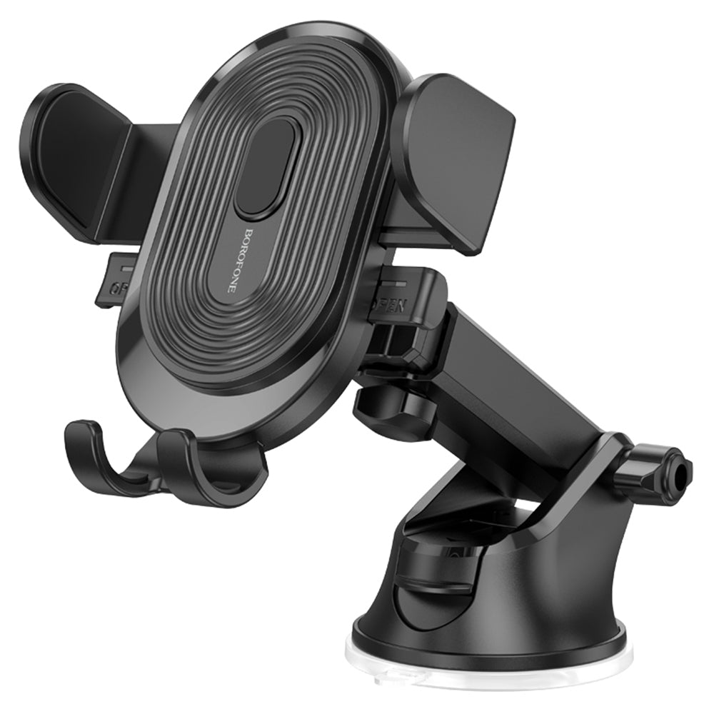Borofone - Car Holder Experience (BH85) - with Suction Cup, for Dashboard/Windshield, 360° Adjust, Telescopic Arm, 4.7–7