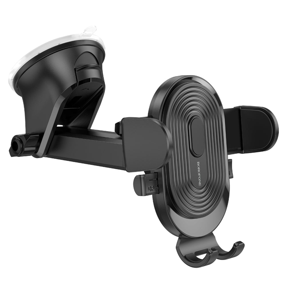 Borofone - Car Holder Experience (BH85) - with Suction Cup, for Dashboard/Windshield, 360° Adjust, Telescopic Arm, 4.7–7