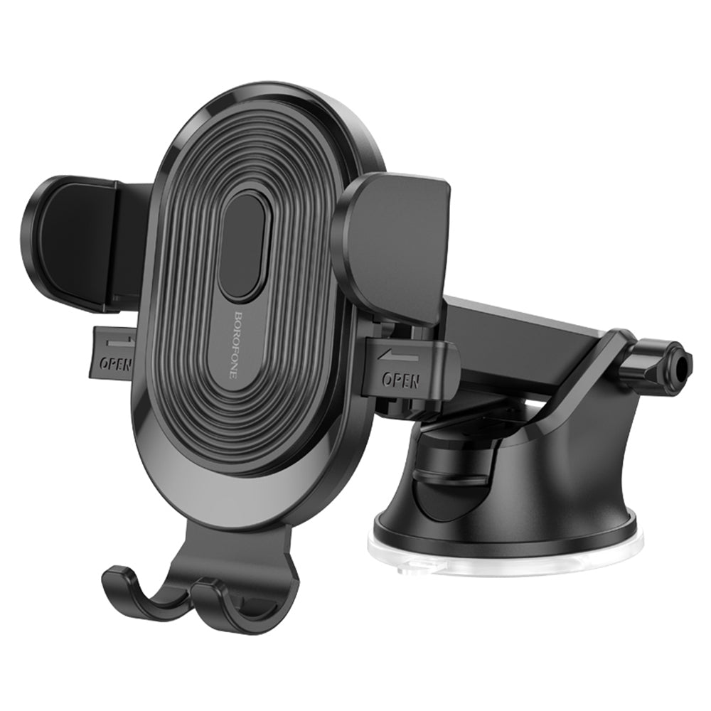 Borofone - Car Holder Experience (BH85) - with Suction Cup, for Dashboard/Windshield, 360° Adjust, Telescopic Arm, 4.7–7
