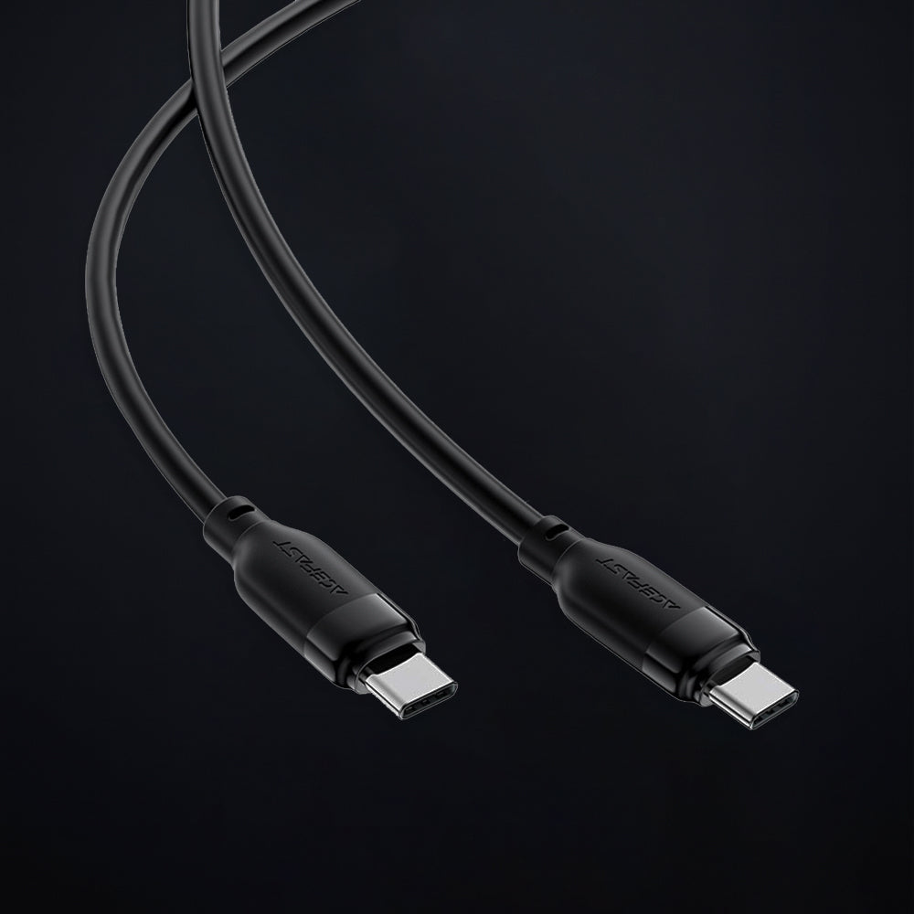 Acefast - Data Cable (C16-03) - Fast Charging, Type-C to Type-C, 60W, 3A, Bend-Resistant, 1.2m - Black
