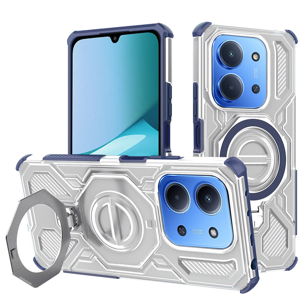 Techsuit - Carbon Shield PRO - Xiaomi Redmi 15C 4G / Redmi 15C 5G / Poco C85 4G - Blue Transparent