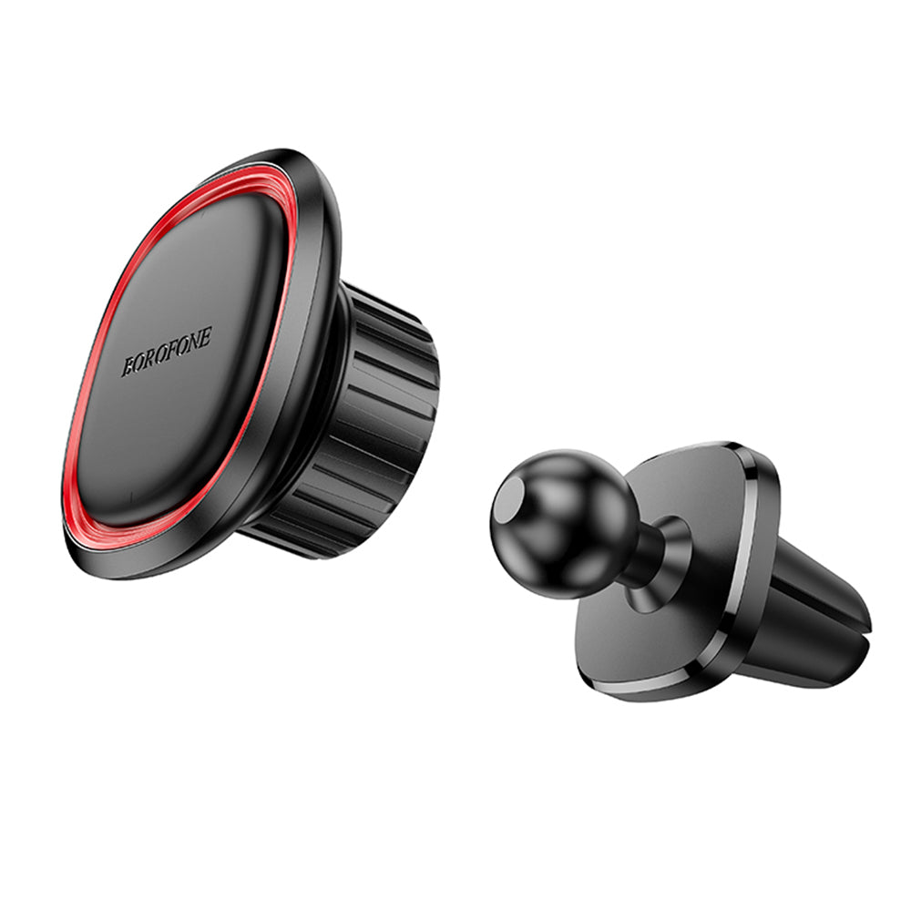 Borofone - Car Holder Roman (BH124) - Magnetic, for Air Outlet, 360° Adjust, 4.5–7 inch Phones - Black / Gray