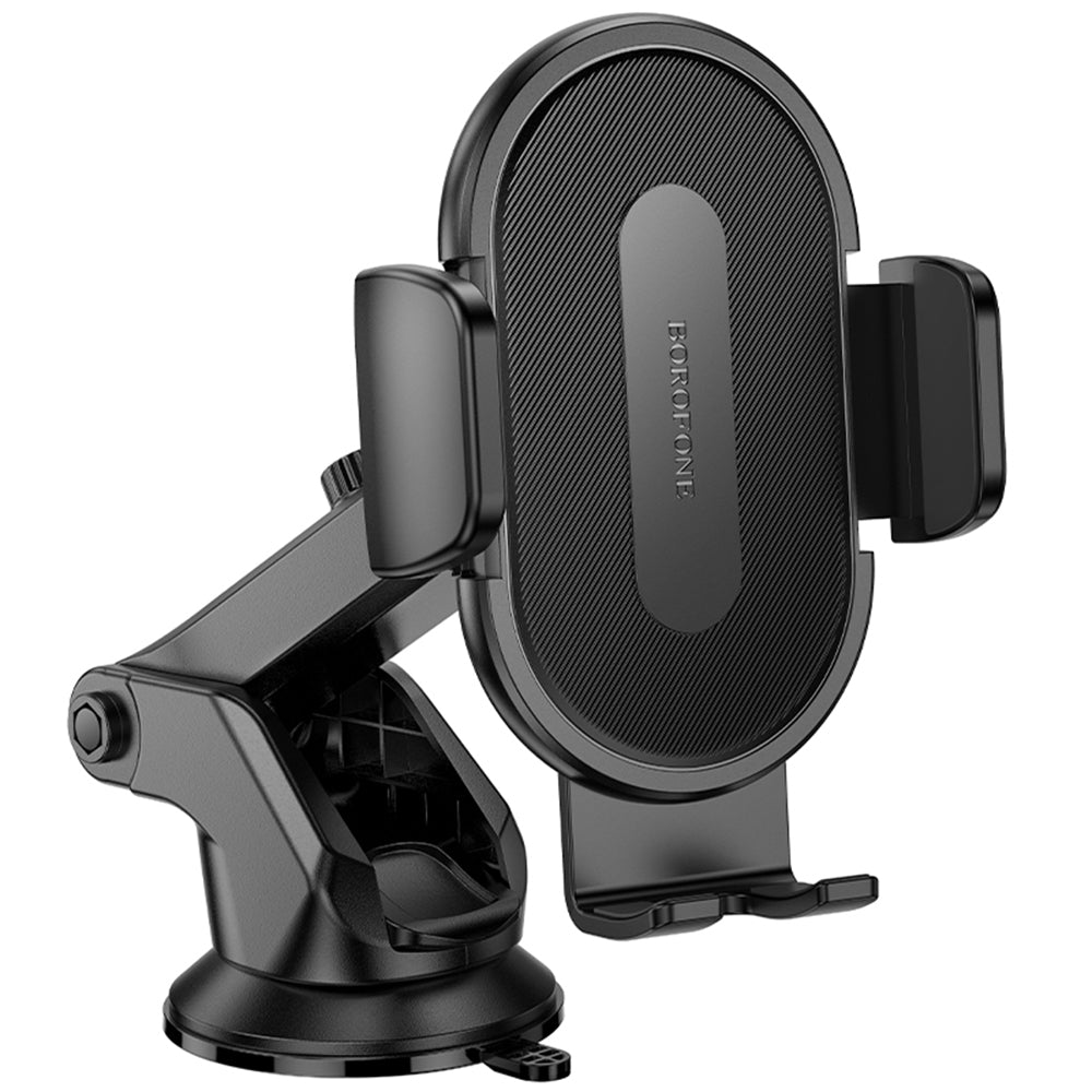 Borofone - Car Holder Rio (BH134) - for Dashboard/Windshield, 360° Adjust, ABS, Silicone, 4.5–7" - Black