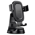 Borofone - Car Holder Follower Gravity (BH130) - for Dashboard/Windshield, 360° Adjust, ABS, Silicone, 6.1-7" - Black
