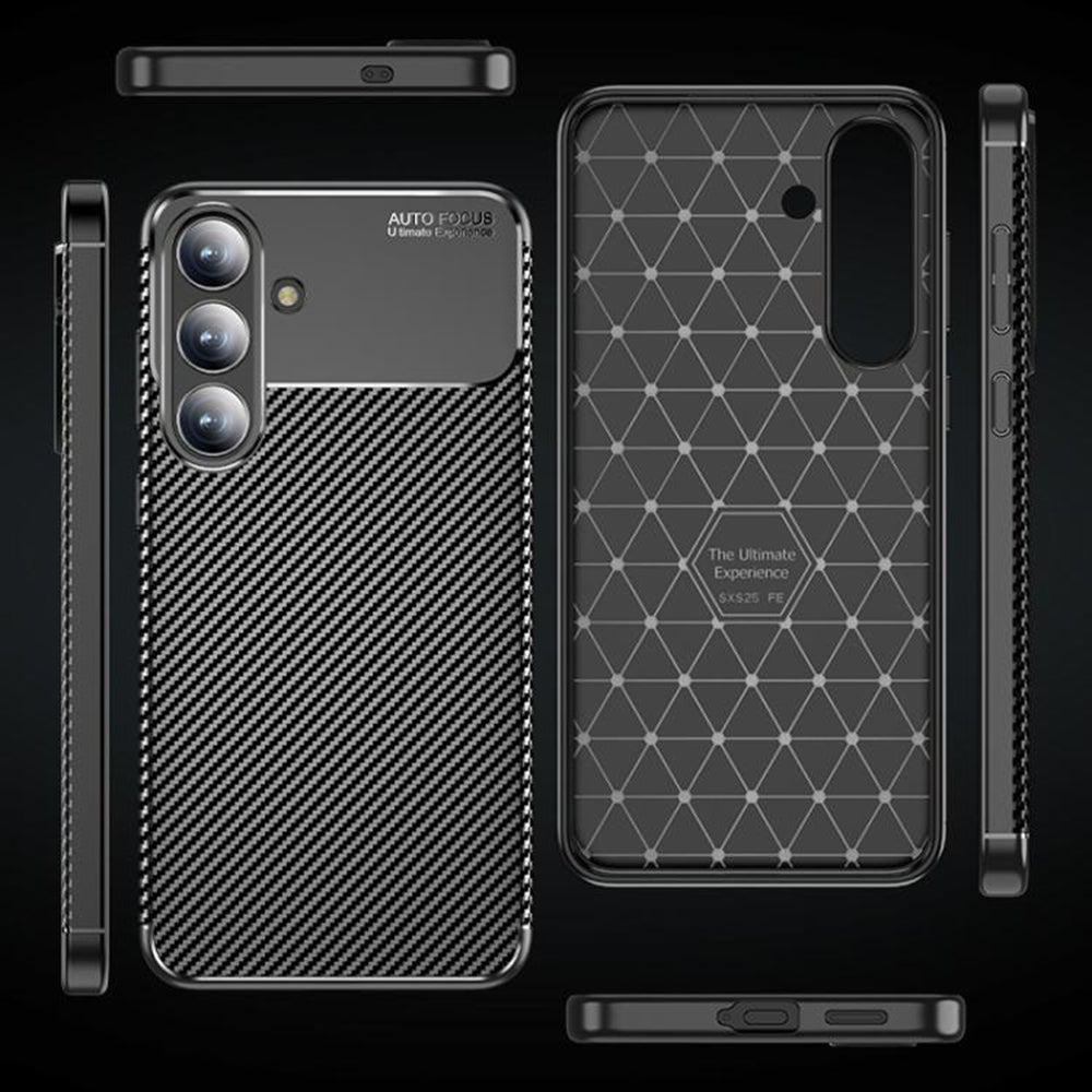 TechSuit Husa de protectie Techsuit CarbonFiber compatibil cu Samsung Galaxy S25 FE, Negru – imagine 6