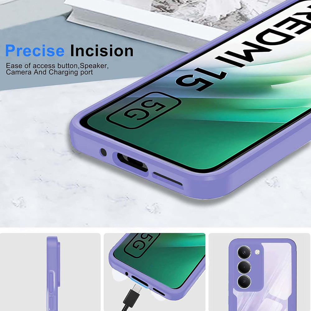 Techsuit - ColorVerse 360 Series + Screen Protector - Xiaomi Redmi 15 4G / Redmi 15 5G - Pink