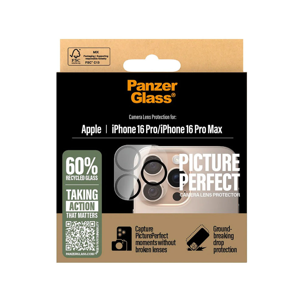 PanzerGlass® - PicturePerfect Camera Lens Protector - iPhone 16 Pro / iPhone 16 Pro Max - Transparent