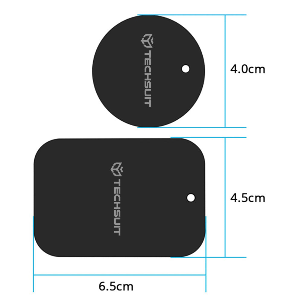 Techsuit - (2 pack) Metal Plate (MP03) - with Matte Cover Paint - Black