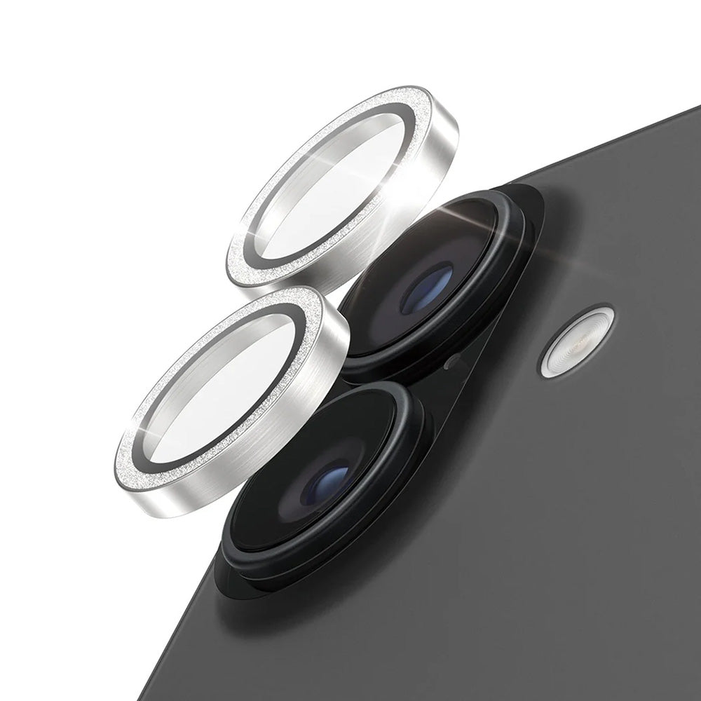 PanzerGlass® - Hoops® Camera Lens Protector - iPhone 17 / iPhone 16 / iPhone 16 Plus - Glitter Silver