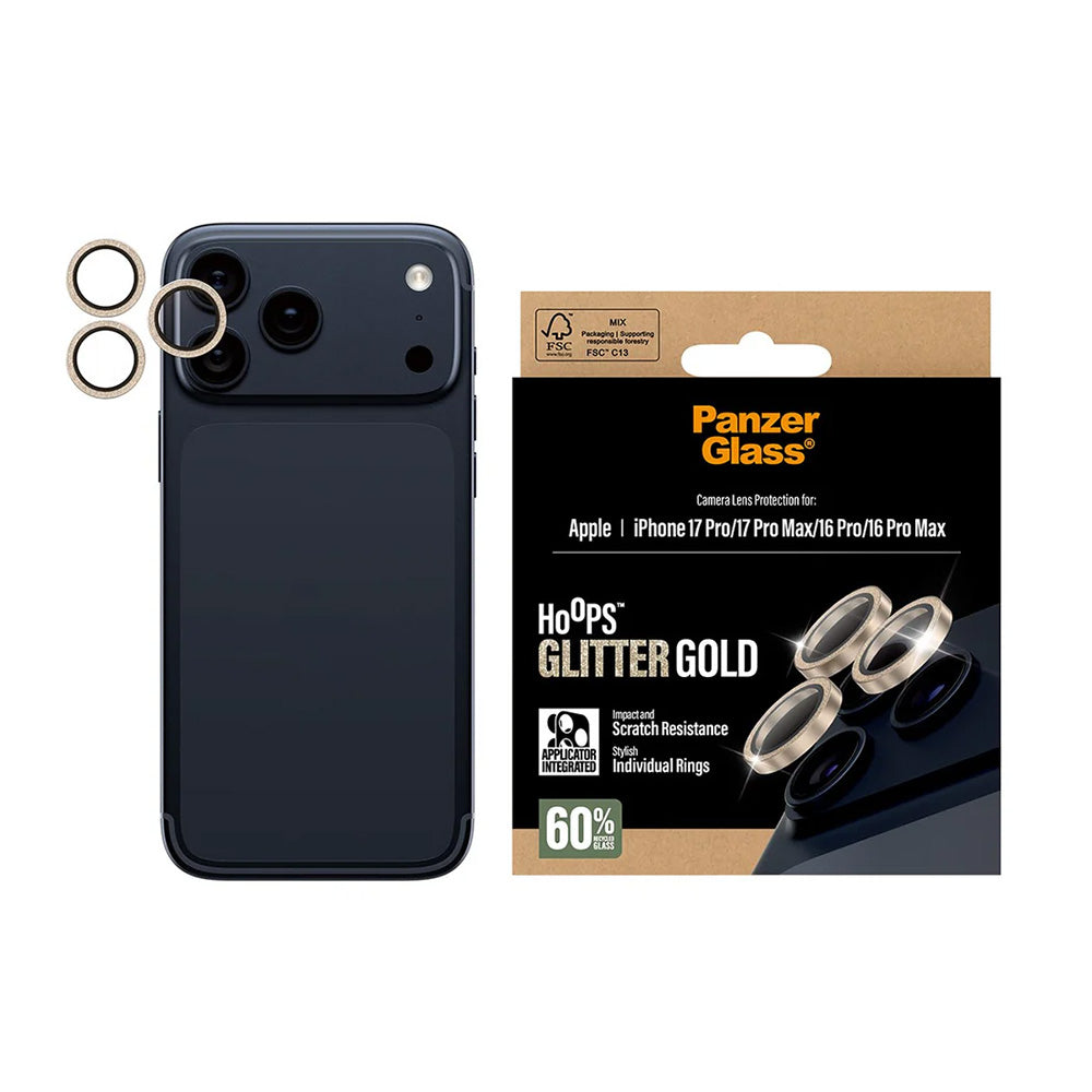 PanzerGlass® - Hoops® Camera Lens Protector - iPhone 17 Pro / iPhone 17 Pro Max / iPhone 16 Pro / iPhone 16 Pro Max - Gl
