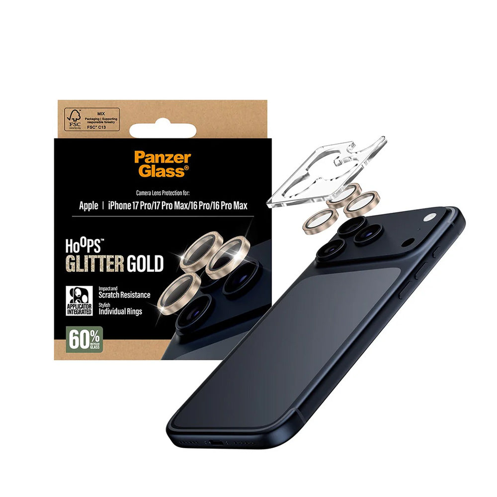 PanzerGlass® - Hoops® Camera Lens Protector - iPhone 17 Pro / iPhone 17 Pro Max / iPhone 16 Pro / iPhone 16 Pro Max - Gl