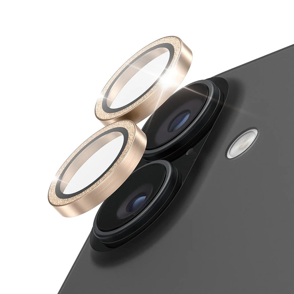 PanzerGlass® - Hoops® Camera Lens Protector - iPhone 17 / iPhone 16 / iPhone 16 Plus - Glitter Gold
