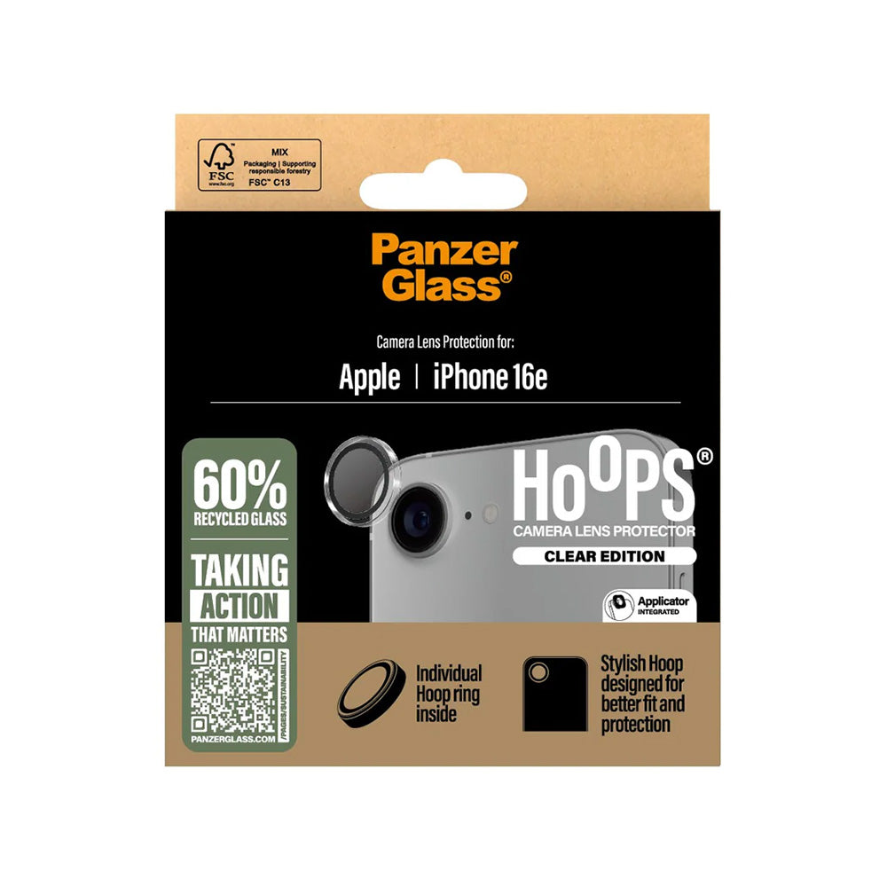 PanzerGlass® - Hoops® Camera Lens Protector - iPhone 16e / iPhone 17e - Transparent