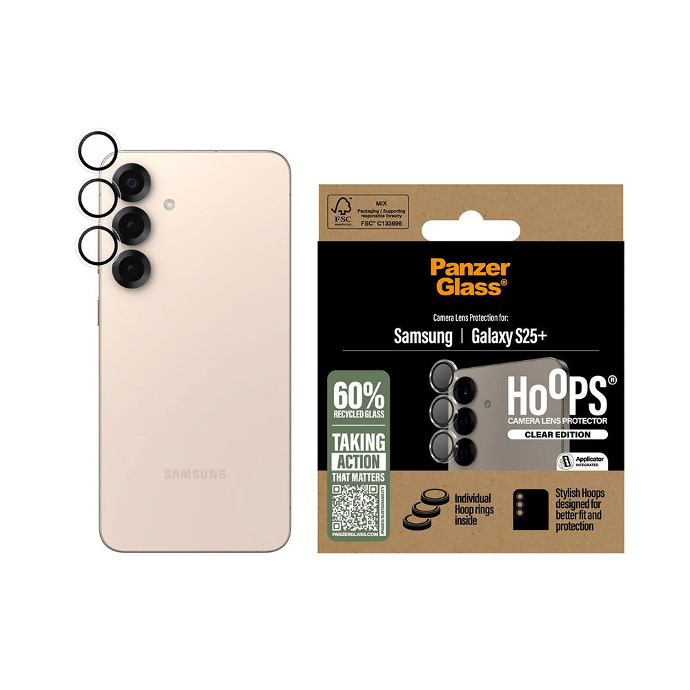 PanzerGlass® - Hoops® Camera Lens Protector - Samsung Galaxy S25 Plus - Transparent