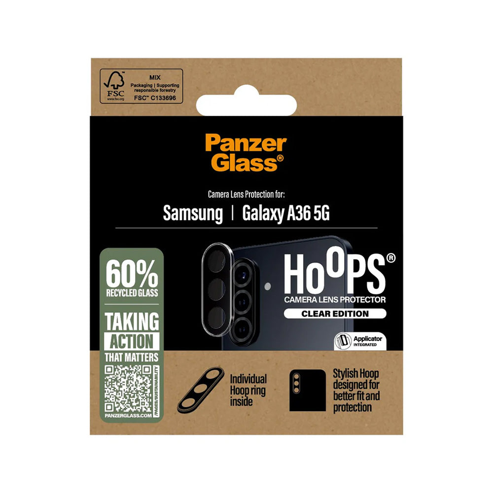 PanzerGlass® - Hoops® Camera Lens Protector - Samsung Galaxy A36 5G - Transparent