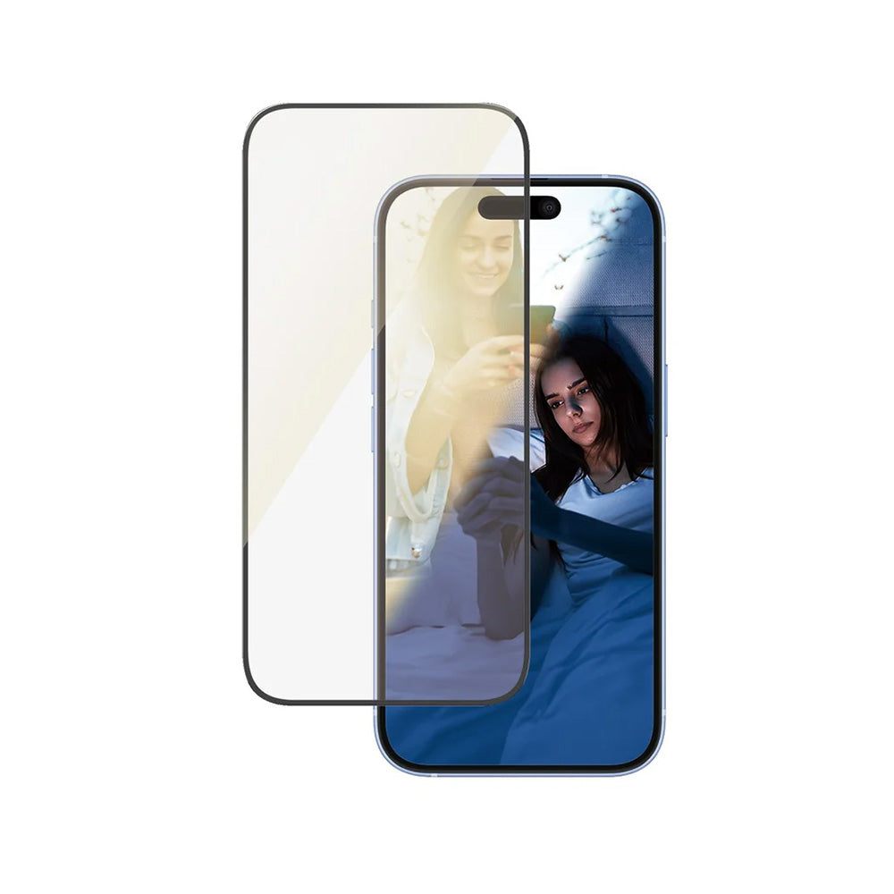 PanzerGlass® - Ultra-Wide Fit EyeCare Screen Protector - iPhone 16 / iPhone 15 - Black