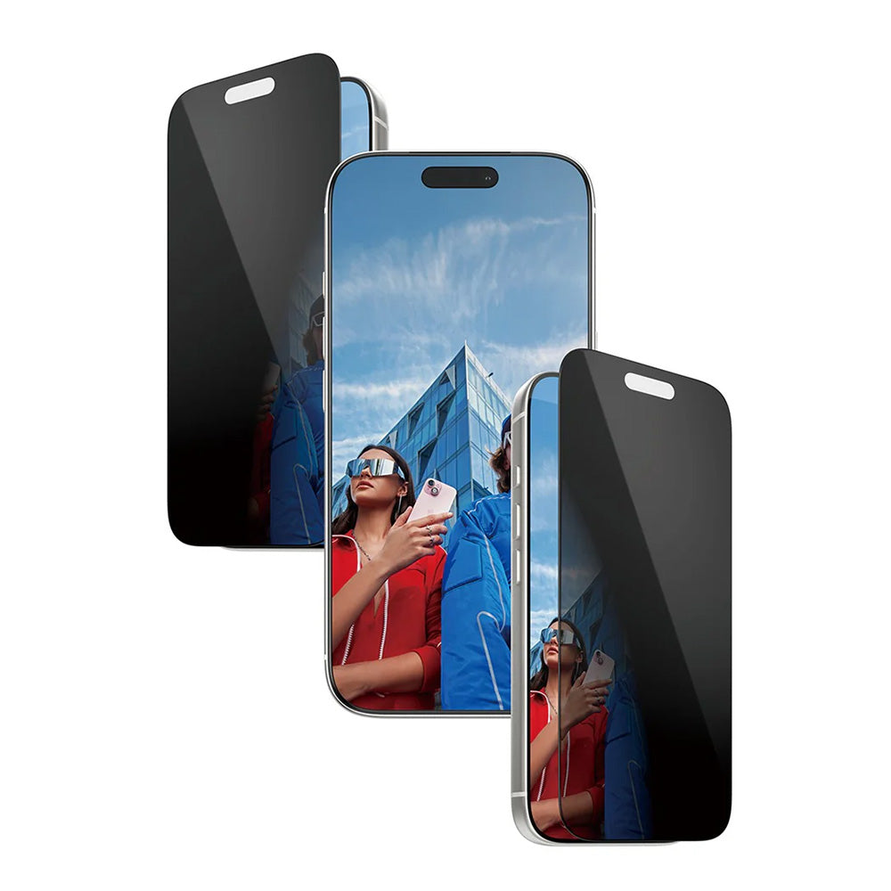 PanzerGlass® - Ultra-Wide Fit 2-Way Privacy Screen Protector w. EasyAligner - iPhone 17 Pro - Black