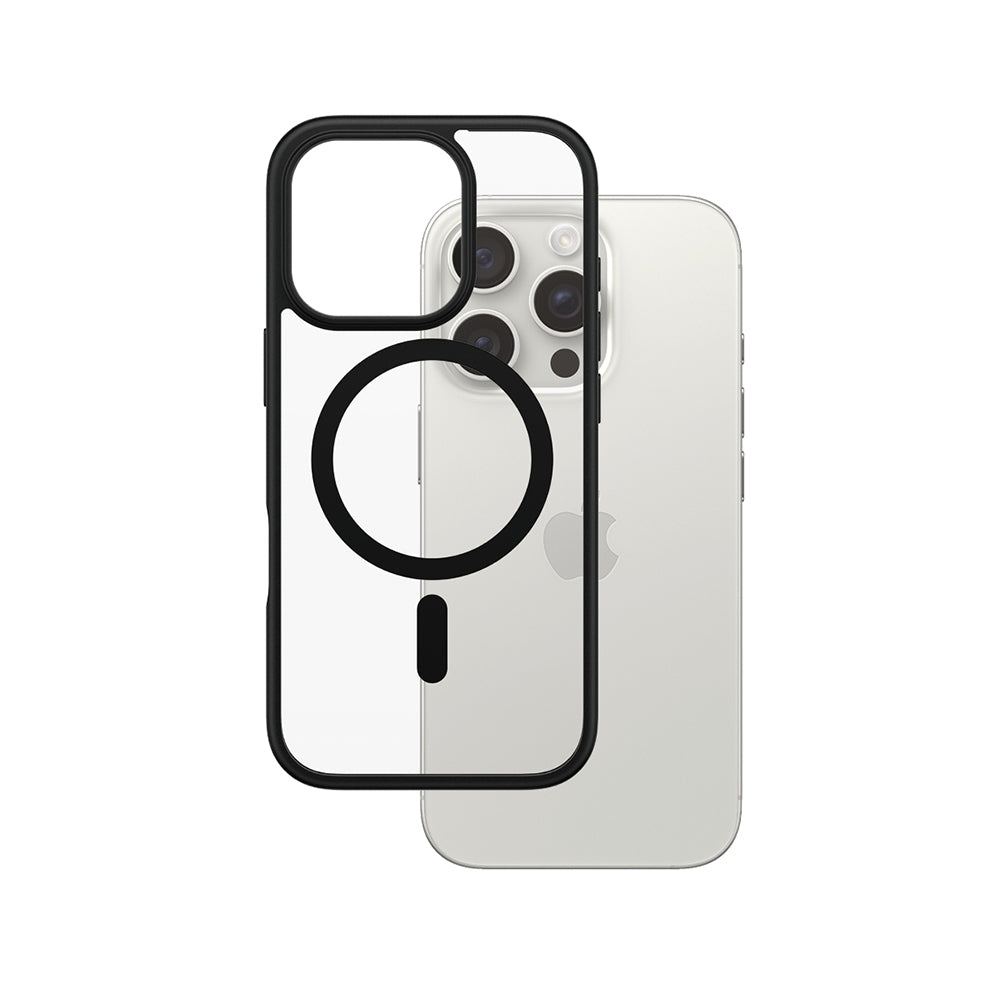 PanzerGlass® - HardCase Black MagSafe & Frame Series - iPhone 16 Pro - Clear