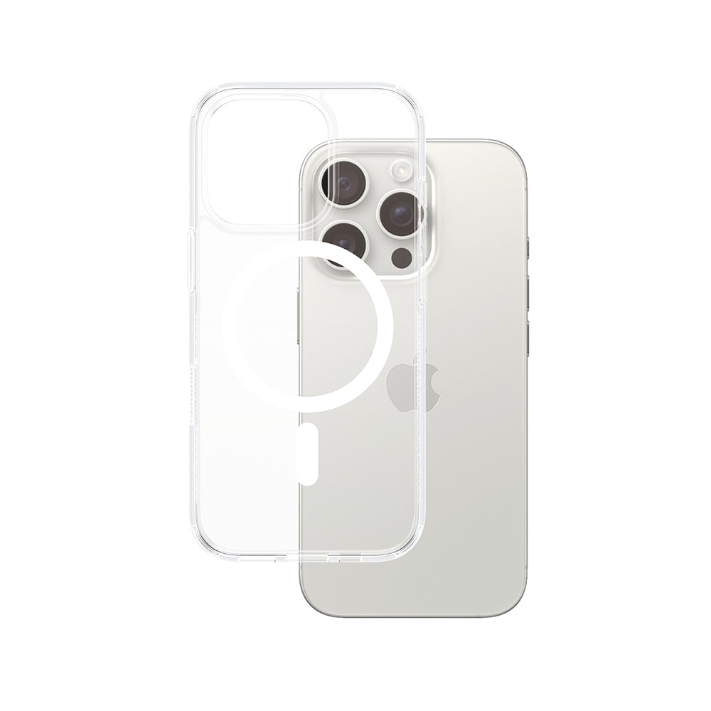 PanzerGlass® - HardCase White MagSafe Series - iPhone 16 Pro - Clear
