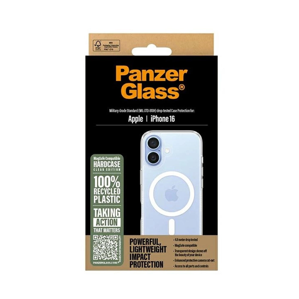 PanzerGlass® - HardCase White MagSafe Series - iPhone 16 - Clear