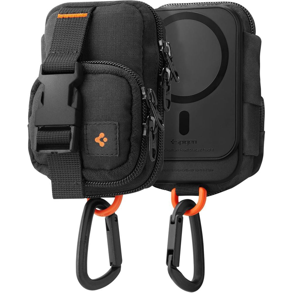 Spigen Suport Spigen Phone Pouch Snap Zip (AFA09338), MagSafe Wallet, Card, AirPods Holder, Organizer, with Belt Holster