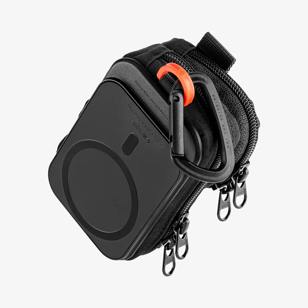 Spigen Suport Spigen Phone Pouch Snap Zip (AFA09338), MagSafe Wallet, Card, AirPods Holder, Organizer, with Belt Holster