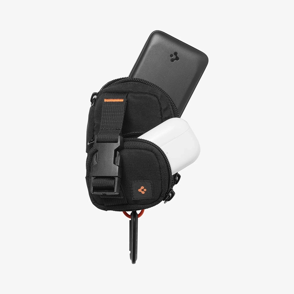 Spigen Suport Spigen Phone Pouch Snap Zip (AFA09338), MagSafe Wallet, Card, AirPods Holder, Organizer, with Belt Holster