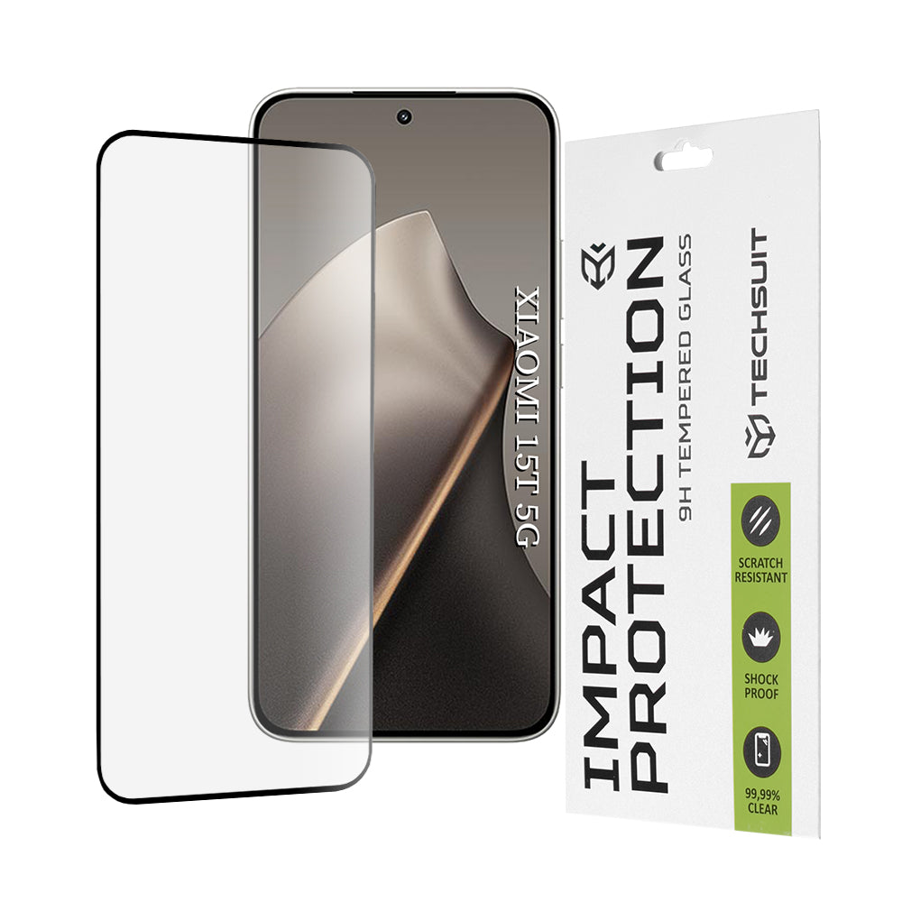 TechSuit Folie de protectie Techsuit 111D Full Cover / Full Glue Glass compatibil cu Xiaomi 15T, Negru